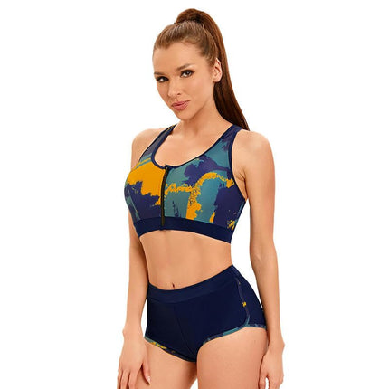 Women's 3 Piece Swimsuit Sexy Push Up Bikini Set with Kimono Cover Ups High Waist Beach Swimwear