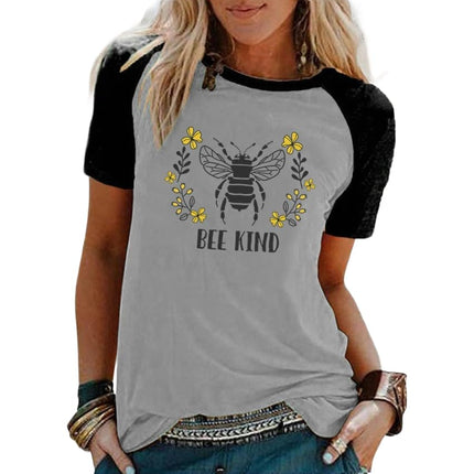 Women’s Graphic Print Raglan Short Sleeve Tops Crew Neck Casual T Shirts