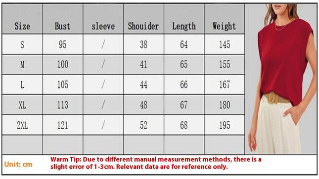 Womens Summer Sleeveless Tank Tops Crew Neck Basic Tee Shirts Casual Loose Fit Tops