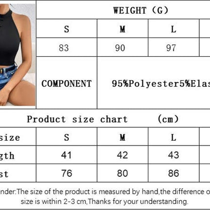 Women’s Sleeveless Slim Fit Tank Tops Ribbed Knit Halter Neck Crop Tops