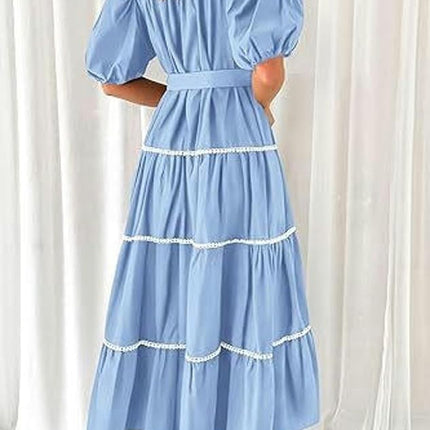 Tankini Swimsuit Set for Women Tummy Control V Neck Two Piece Bathing Suit with Boyshorts