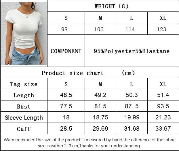 Short Sleeve Crew Neck Crop Tops for Women Backless Twist Back T Shirt