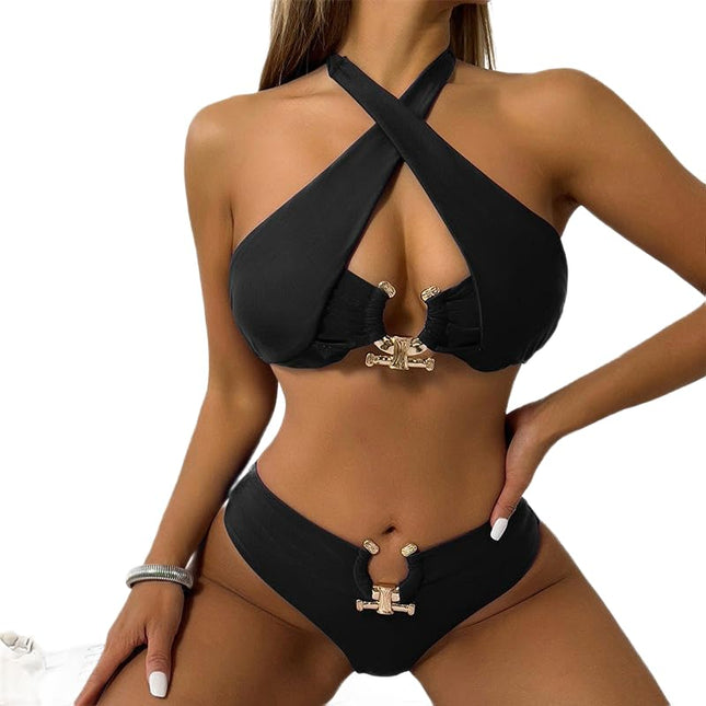 Bikini Sets for Women Sexy Halter Triangle Bathing Suit High Waisted Thong 2 Piece Swimsuits