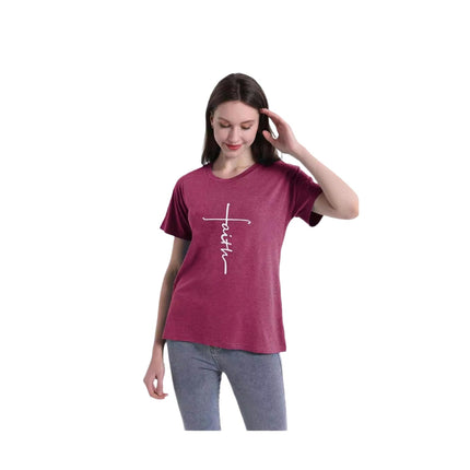 Womens Summer T Shirts Loose Fit Crewneck Short Sleeve Tops Casual Blouse Basic Tee