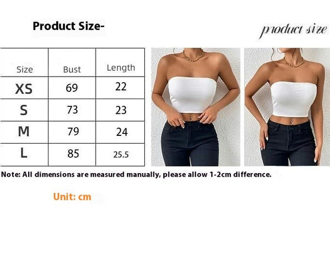 Womens Tube Tops Strapless Crop Tops Backless Sleeveless Bandeau Summer Tops