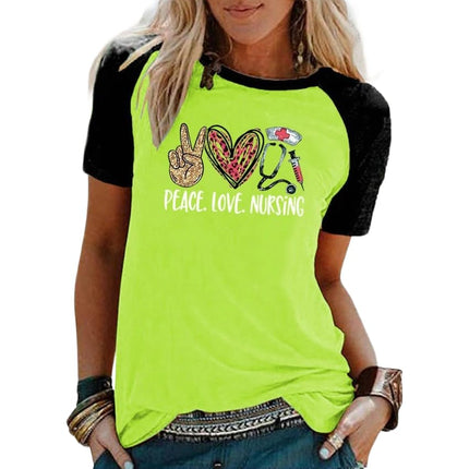 Women's Graphic Print Tops Casual Short Sleeve Summer Crewneck Tee Shirt