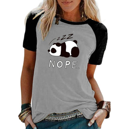 Women's Crewneck Graphic Print T-Shirts Casual Short Sleeve Loose Fit Tops