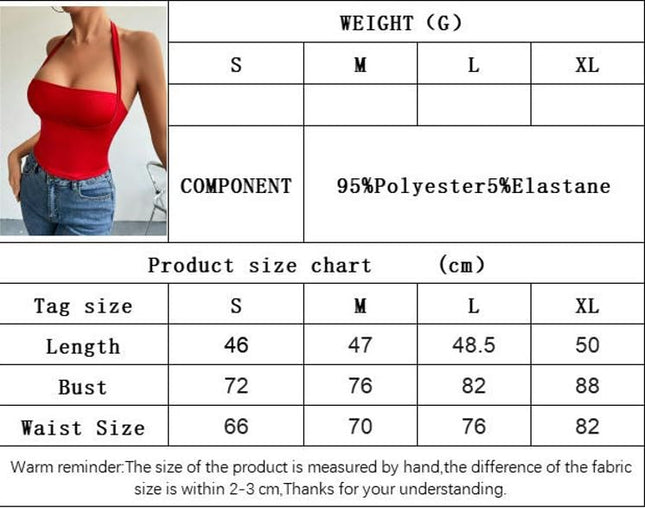 Women Sexy Strapless Halter Tank Top Slim Sleeveless Backless Crop Tops
