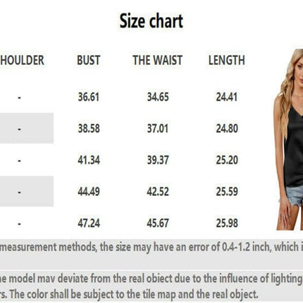 Womens V Neck Silk Satin Tank Tops Sleeveless Camisole Casual Cami Shirt