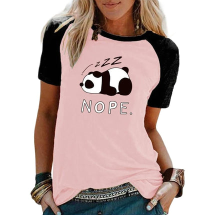 Women's Crewneck Graphic Print T-Shirts Casual Short Sleeve Loose Fit Tops