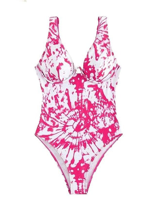Women One Piece Sexy Deep V Neck Tummy Control Swimsuit Push Up Bathing Suit