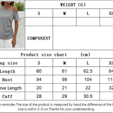 Women's Summer Ruched Short Sleeve Top One Shoulder Casual T-Shirt