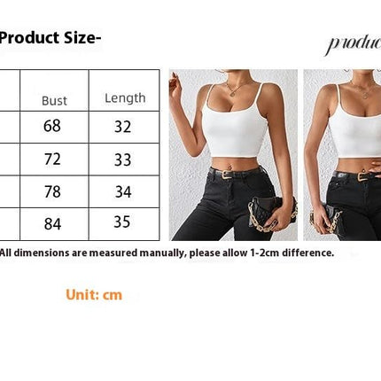 Women's Crop Cami Top Summer Sexy Slim Sleeveless Backless Spaghetti Strap Tank Top