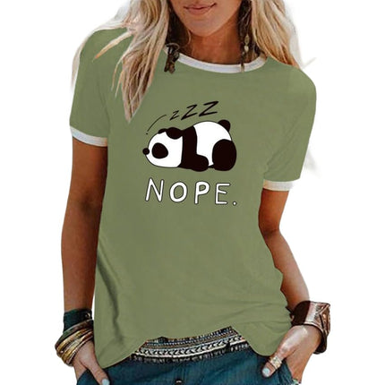 Women's Crewneck Graphic Print T-Shirts Casual Short Sleeve Loose Fit Tops