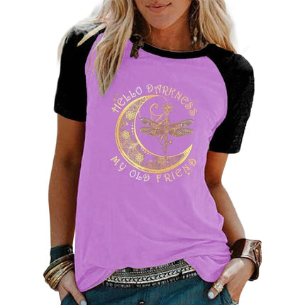 Womens Graphic Tees Short Sleeve Summer Tops Print Crew Neck Casual Cute T Shirts