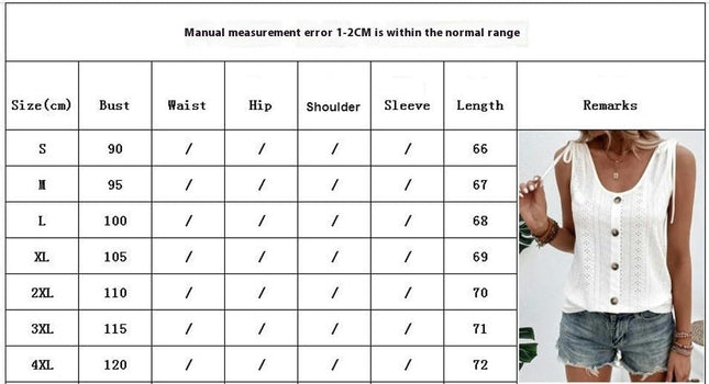 Women's Button Down Tank Tops Scoop Neck Sleeveless T Shirts Blouses