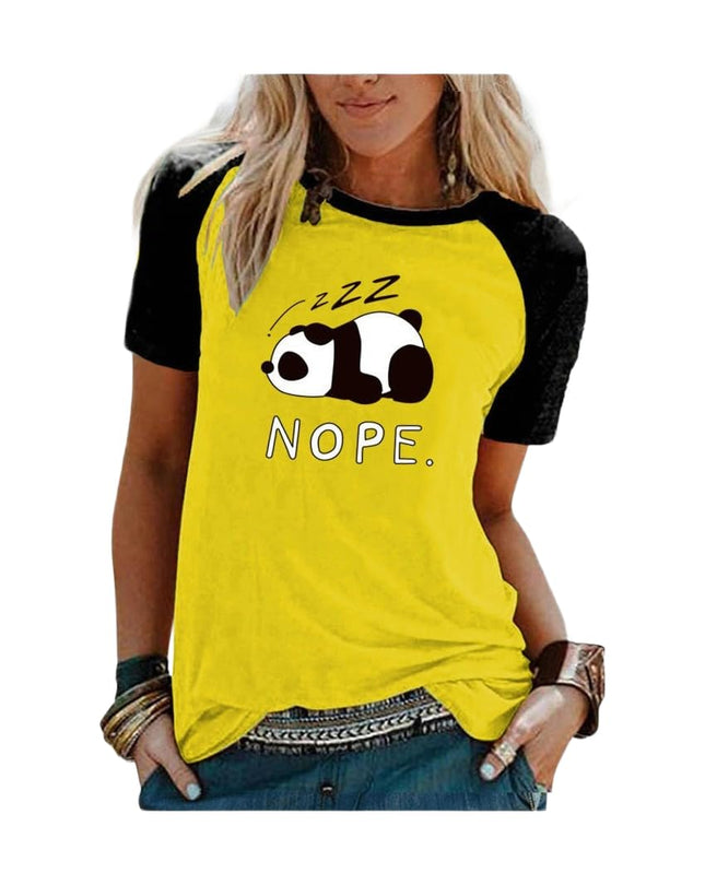 Women's Crewneck Graphic Print T-Shirts Casual Short Sleeve Loose Fit Tops