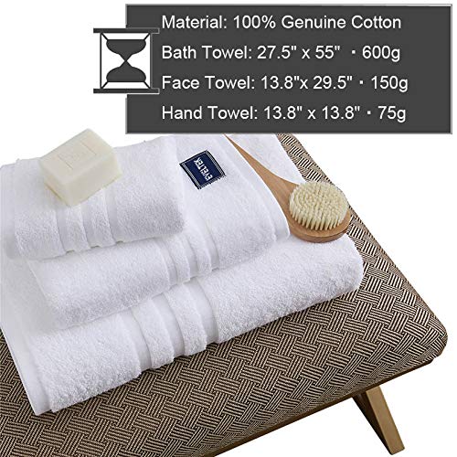 100% Cotton Towls Bathroom Sets, Luxury Hotel & Spa Quality Bath Towel Face Towl Hand Towl Perfect for Home, Bathrooms, Pool and Gym,Machine Washable