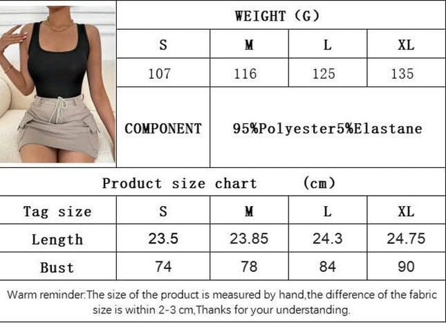 Women's Casual Sleeveless Square Neck Backless Tie Back Crop Tank Top
