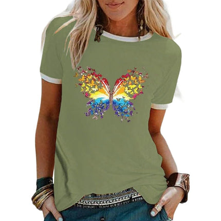 Womens Tshirt Graphic Tees Crew Neck Summer Short Sleeve Loose Fit Tops