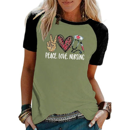 Women's Graphic Print Tops Casual Short Sleeve Summer Crewneck Tee Shirt