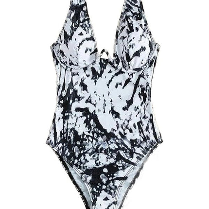 Women One Piece Sexy Deep V Neck Tummy Control Swimsuit Push Up Bathing Suit