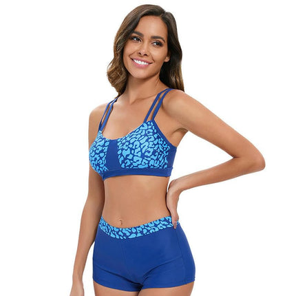 Women Two Piece Swimsuits with Short High Waisted Bikini Set Sporty Bathing Suit