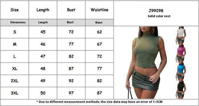 Womens Sleeveless High Neck Casual Fitted Tank Top Backless Crop Top