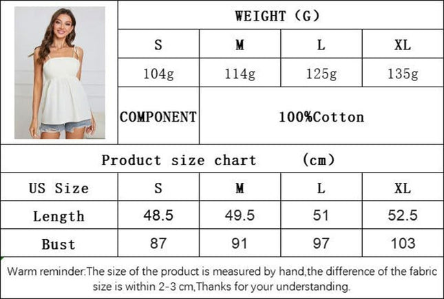 Ruffle Tank Tops for Women Summer Spaghetti Strap Sleeveless Tie Babydoll Tops