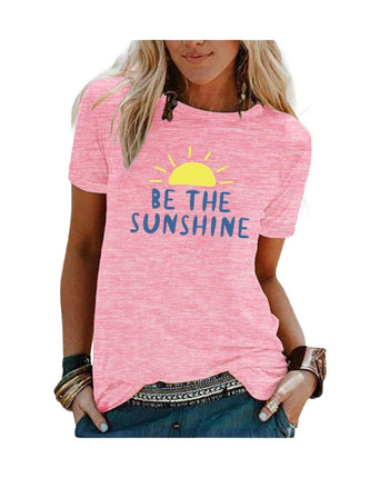 Graphic Tees for Women Short Sleeve Summer Tops Funny Letter Printed Casual T Shirts