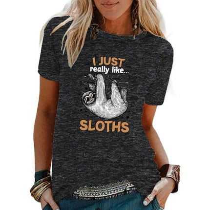 Women's Funny Graphic Print Tee Short Sleeve Crew Neck T Shirt Casual Summer Tops