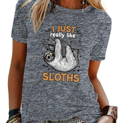 Women's Funny Graphic Print Tee Short Sleeve Crew Neck T Shirt Casual Summer Tops