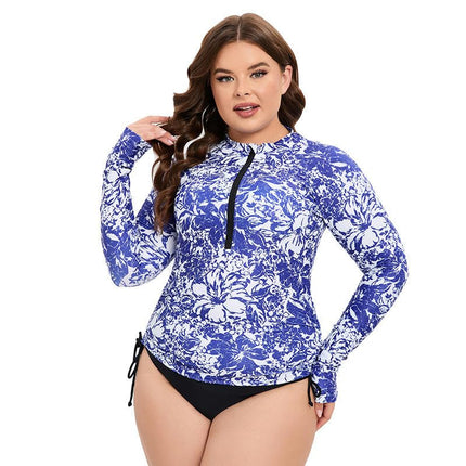 Women's 3 Piece Swimsuit Sexy Push Up Floral Printed Bikini Set with Kimono Cover Ups