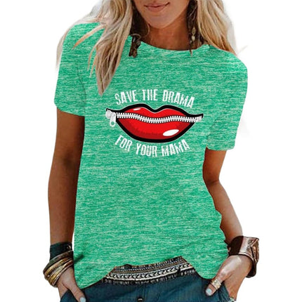 Womens T Shirt Summer Graphic Short Sleeve Crewneck Tees Casual Tops