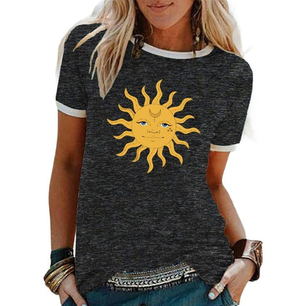 Women's Summer T-Shirt Graphic Tees Funny Printed Casual Short Sleeve Crewneck Tops