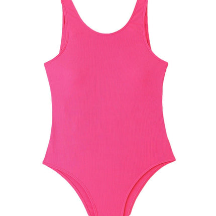 One Piece Bathing Suit for Women Tummy Control Swimsuit Scoop Neck Backless Monokini