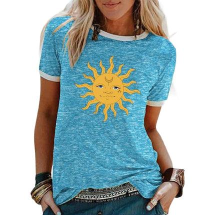 Women's Summer T-Shirt Graphic Tees Funny Printed Casual Short Sleeve Crewneck Tops