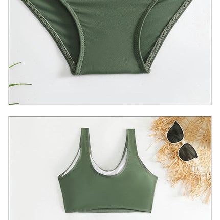 Women High Waisted Bikini Sets Two Piece Swimsuit Push Up Twist Front Bathing Suit