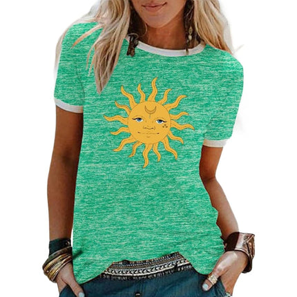 Women's Summer T-Shirt Graphic Tees Funny Printed Casual Short Sleeve Crewneck Tops