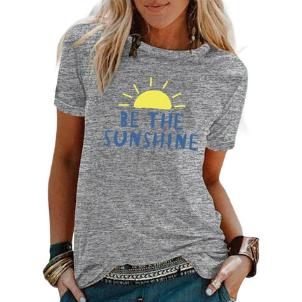 Graphic Tees for Women Short Sleeve Summer Tops Funny Letter Printed Casual T Shirts