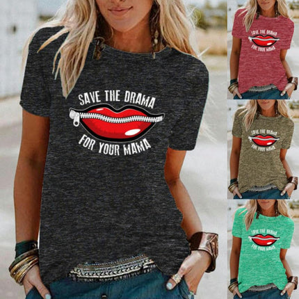 Womens T Shirt Summer Graphic Short Sleeve Crewneck Tees Casual Tops