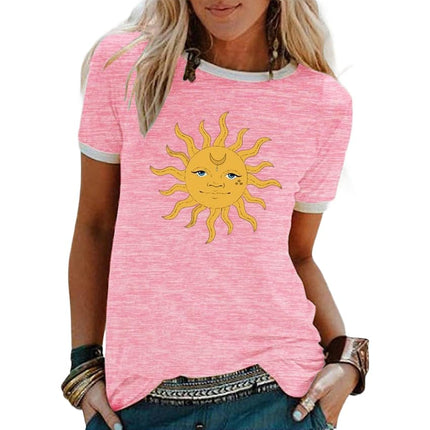 Women's Summer T-Shirt Graphic Tees Funny Printed Casual Short Sleeve Crewneck Tops
