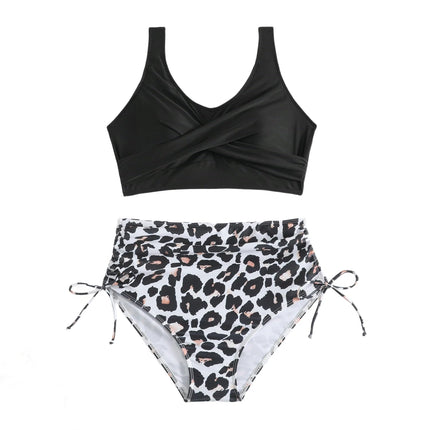 Women High Waisted Bikini Sets Two Piece Swimsuit Push Up Twist Front Bathing Suit