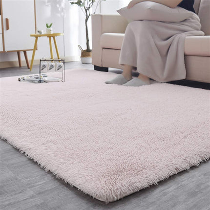 Area Rugs, Home Decor Super Soft Touch Feeling Indoor Modern Shaggy Fluffy Carpet Anti-Skid Area Rug Comfortable Memory Foam Padding for Living Room Bedroom Grey