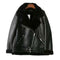 Women's faux shearling biker jacket photo 2