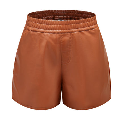 Women's faux leather shorts photo 8