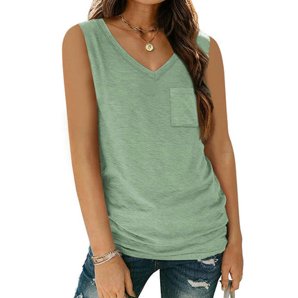 Womens Summer Square Neck Sleeveless Tank Tops Sexy Ribbed Tanks