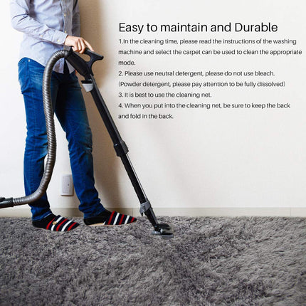 Area Rugs, Home Decor Super Soft Touch Feeling Indoor Modern Shaggy Fluffy Carpet Anti-Skid Area Rug Comfortable Memory Foam Padding for Living Room Bedroom Grey