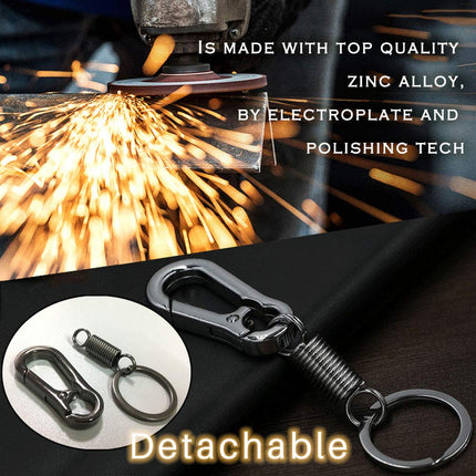 3 Pack Retro Key chain, Carabiner Shape Keychain, Simple Fashion Style Key Chain Ring Keyring Key Holder for Women and Men (Gun Color)