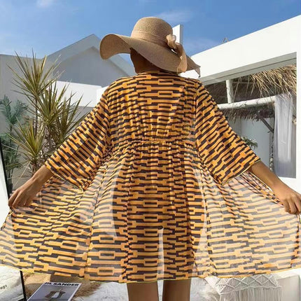 Women Three Piece Swimsuits Bikini Bathing Suit with Beach Kimono Cover Ups
